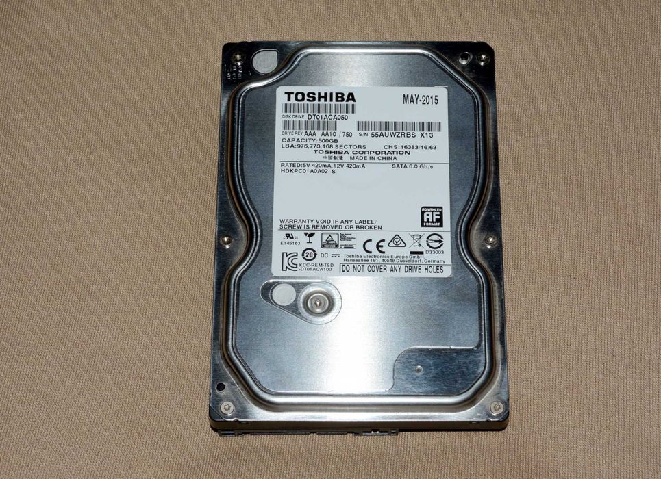Жесткий диск Toshiba 500 ГБ DT01ACA050