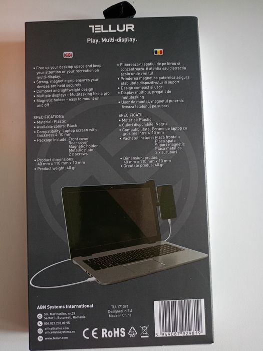Vând suport telefon pentru laptop,prindere magnetica.