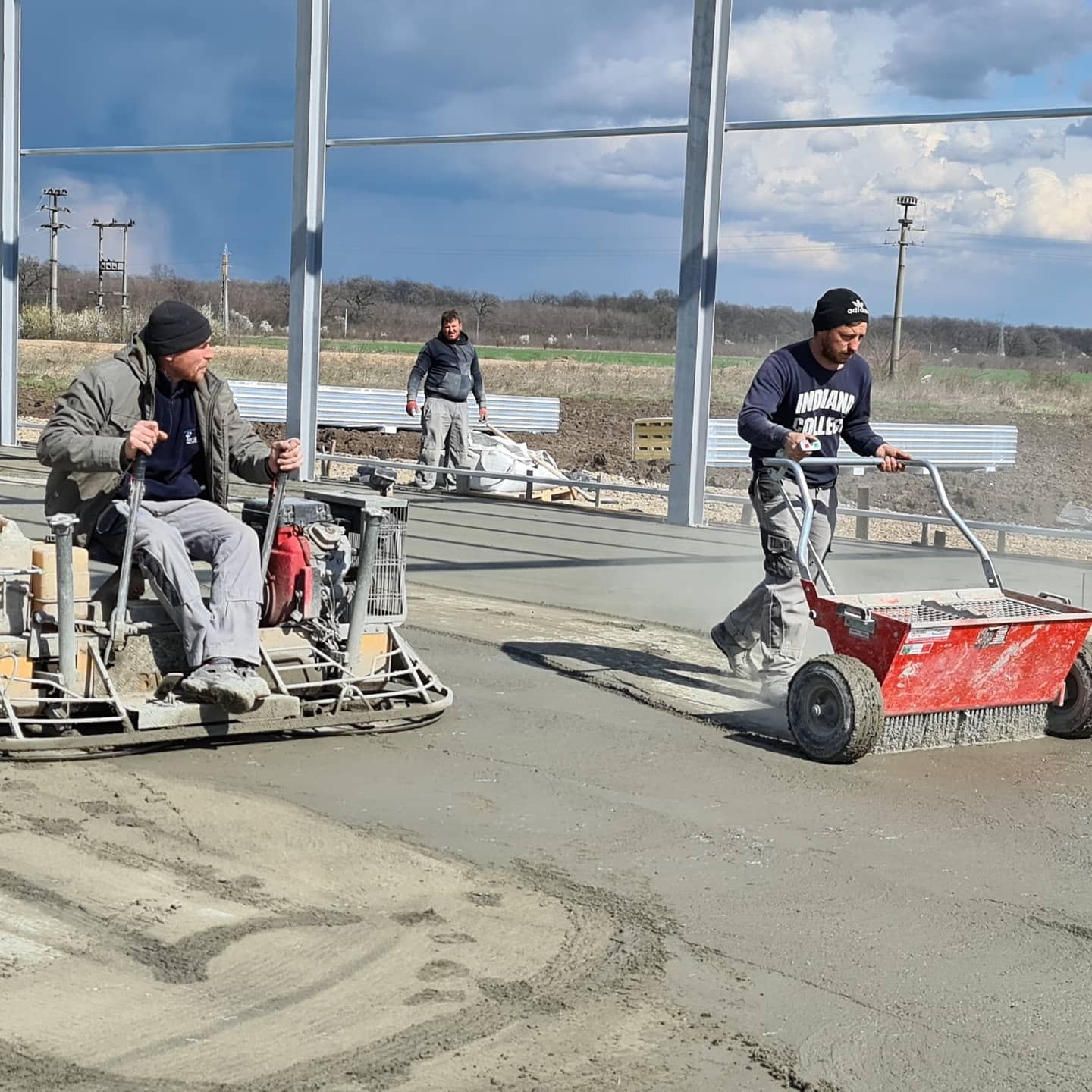 Șapă din Beton cu Elicopter si Cuart, Beton Periat