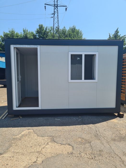 Vand containere birou, grup sanitar, cabina paza, vestiar, dormitor