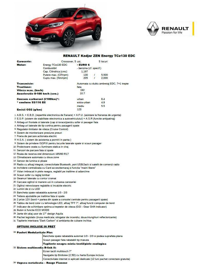 RENAULT Kadjar ZEN Energy TCe130 EDC