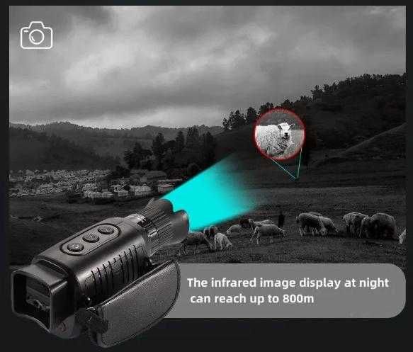 Спортен Водоустойчив Монокуляр Нощно Виждане 2.5K FULL HD Камера Запис