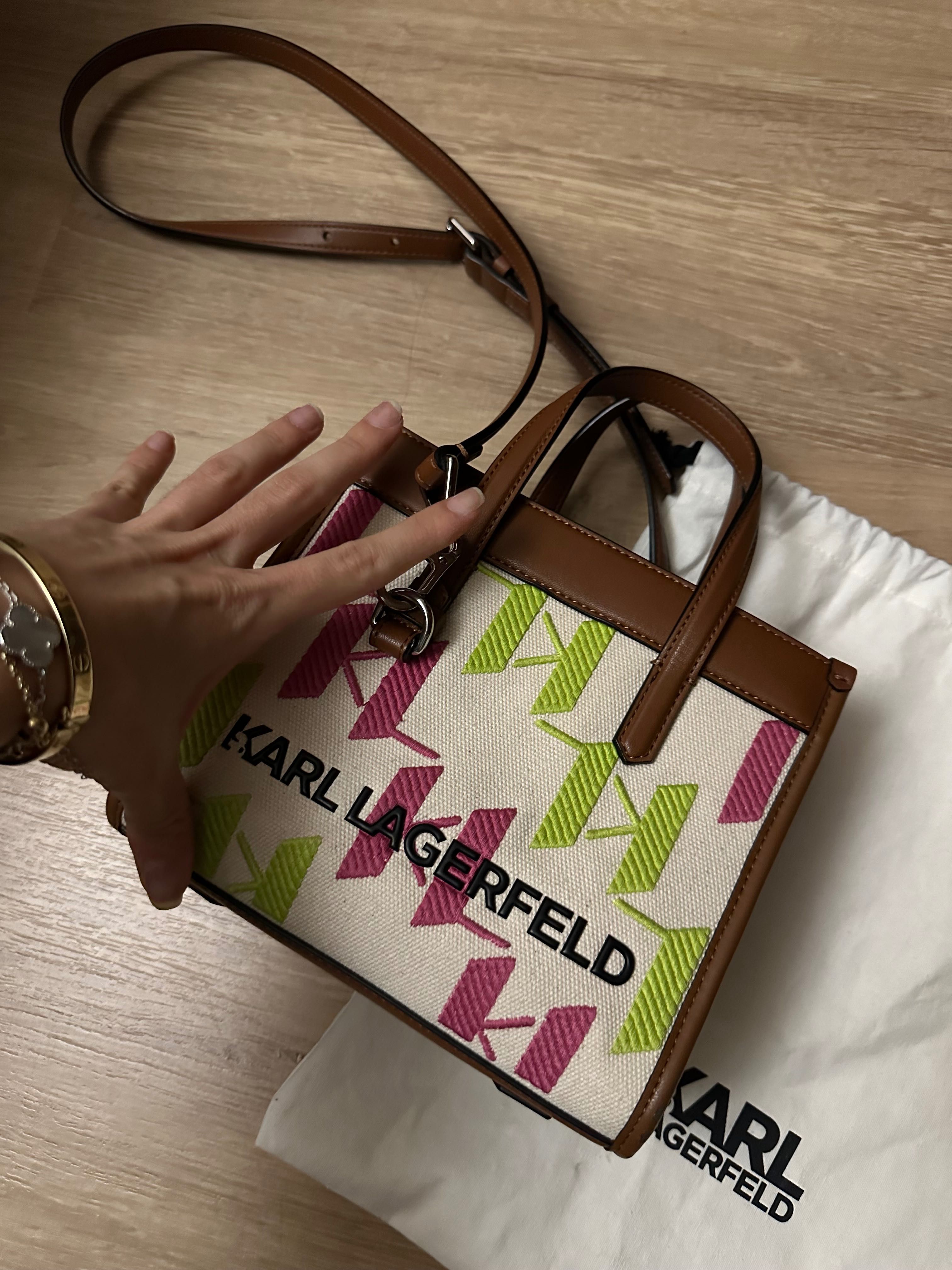 Karl Lagerfeld чанта цветна кафява