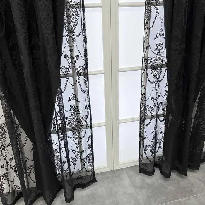 Perdele cu draperie stil romantic(200*260cm) x2 buc {1 pereche =4 M}