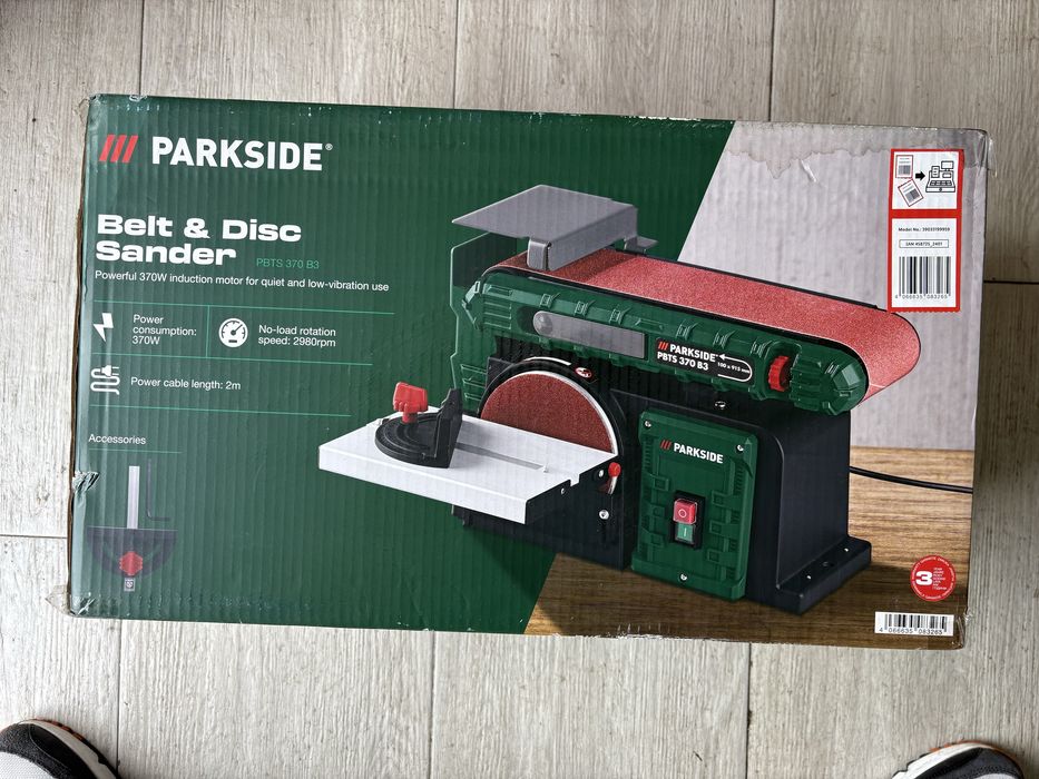 Șlefuitor cu bandă și disc Parkside PBTS 370 B3