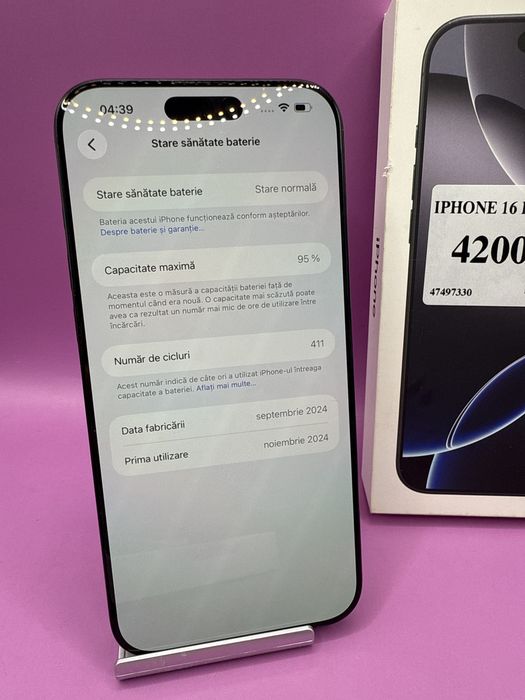 Iphone 16 Pro 256gb •Matei Amanet Crangasi•47497