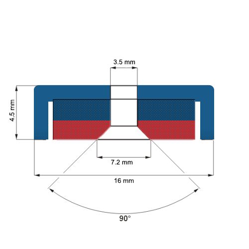 Magnet neodim oala D 16mm puternic forta 4kg