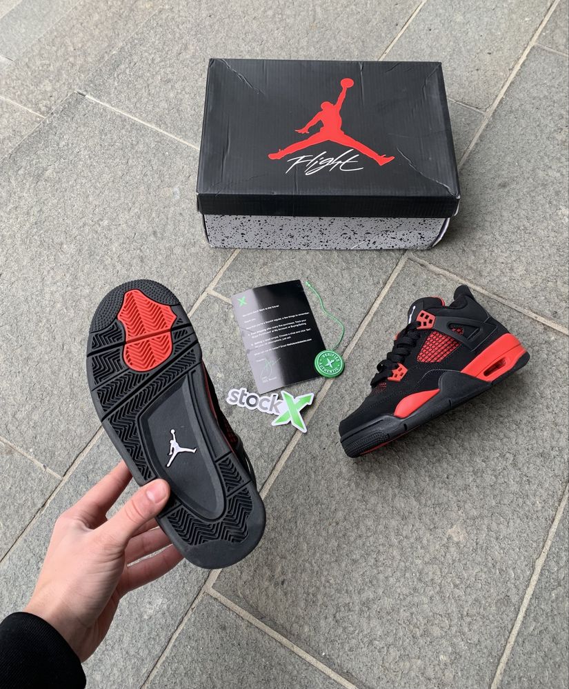 Sneakers Jordan 4 Retro Red Thunder (GS)