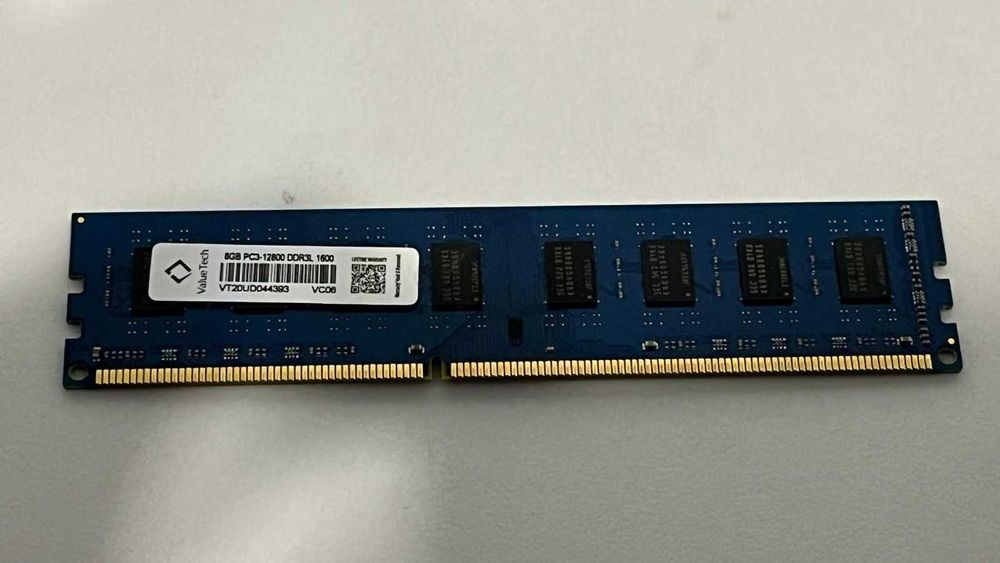 RAM 8GB DDR3L (low voltage 1,35V) PC12800 1600