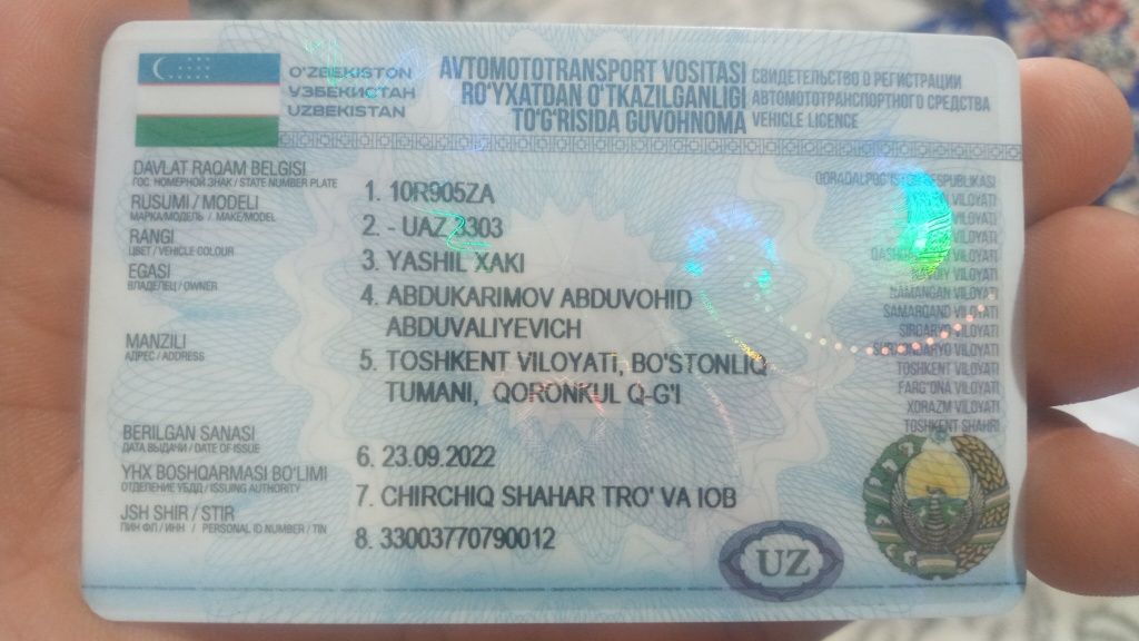 Uaz bartavoy holati ideal