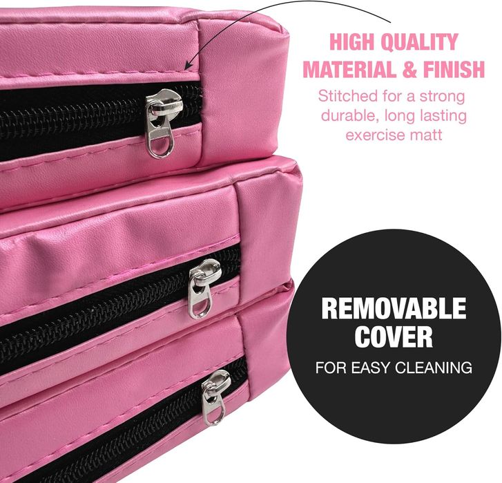 Saltea de gimnastica, pliabila in 3 parti, Zoco Body Fit®, Negru