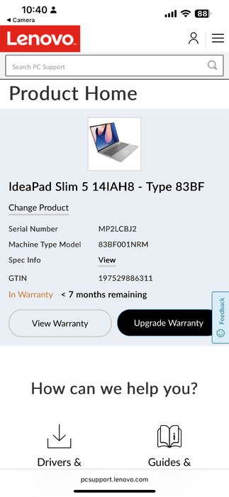 Laptop Lenovo IdeaPad Slim 5 14IAH8 - Type 83BF