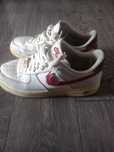 Air force 1 culoarea alb, rosu, gri