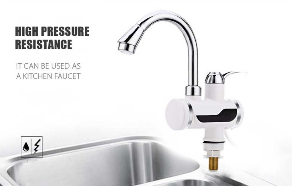 Смесител за вода с нагревател за мигновено загряване 3000W