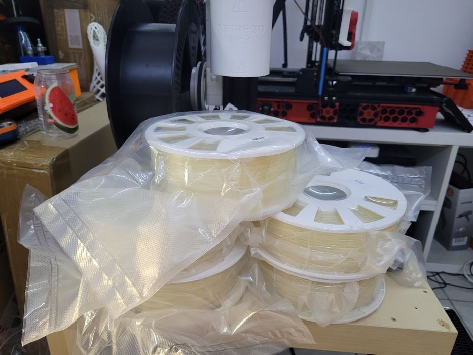 Rola Filament ABS, PET-G, PLA 1,75 Natural Alb Negru Pentru Imprimanta