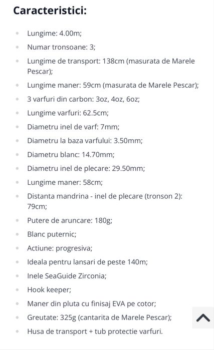 Lanseta Preston monster 4m 180g