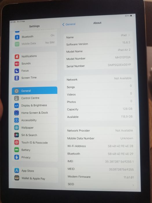 Таблет Apple iPad Air 2 (2014) 128GB Wi-Fi+LTE Space Gray