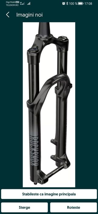 Vand furca bicicleta Rock Shox silver 160mm 29 noua