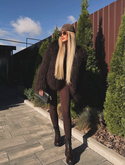 Blană naturală de oaie mongoleză