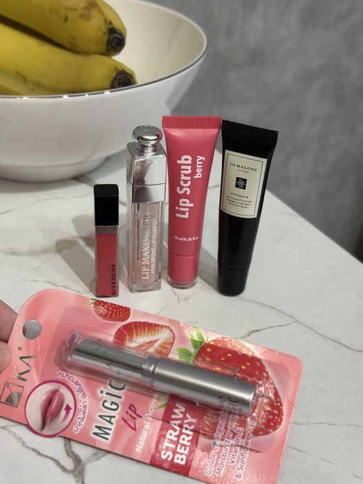 Набор для губ Dior, Jo Malone, Givenchy, скраб, блески