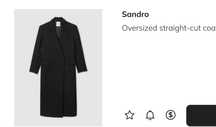 Sandro вълнено палто 100% оригинал