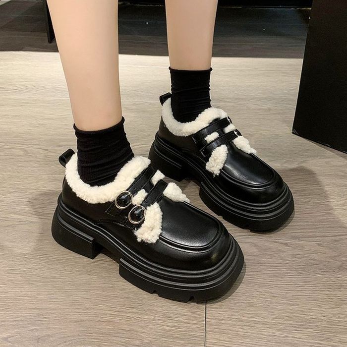 shein нови дамски обувки пух боти зимни