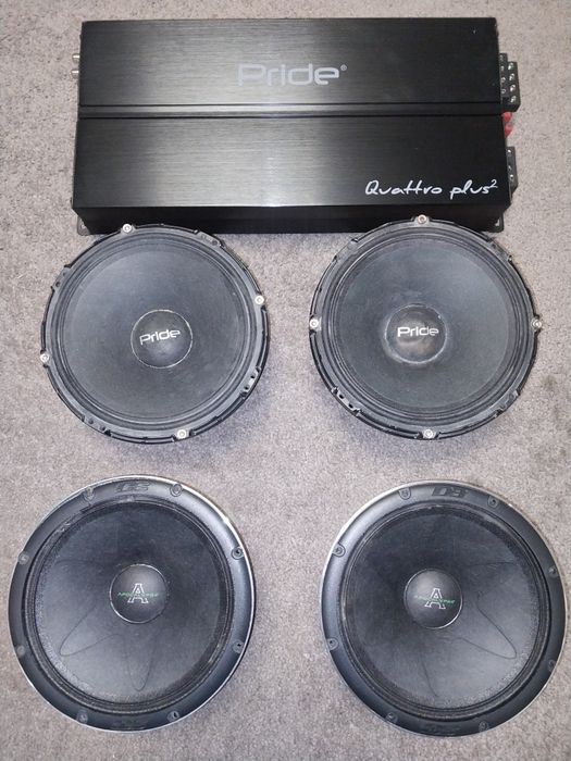 Продам усилитель и 4 динамика