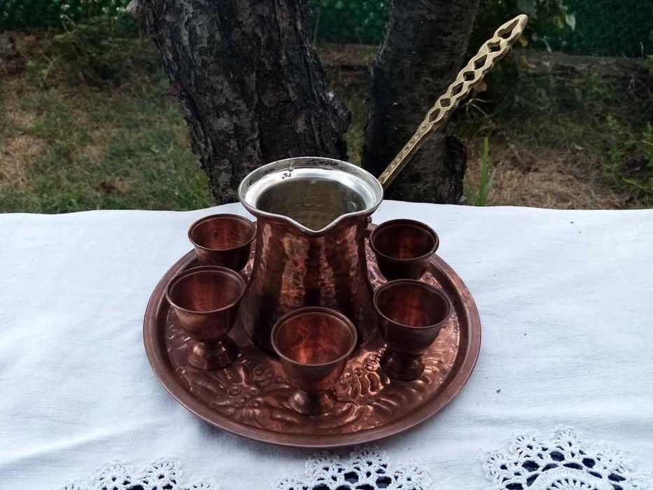 Медно сервизче за ракия