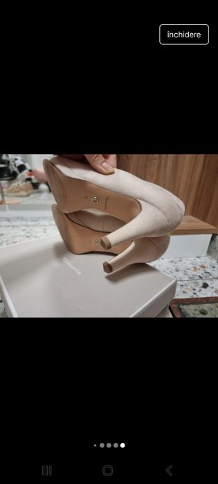 Pantofi piele intoarsa Tamaris - marimea 39