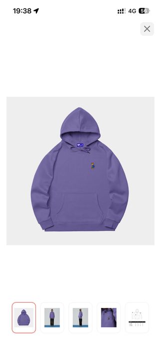 Худи QAZAQ REPUBLIC bear фиолетовый