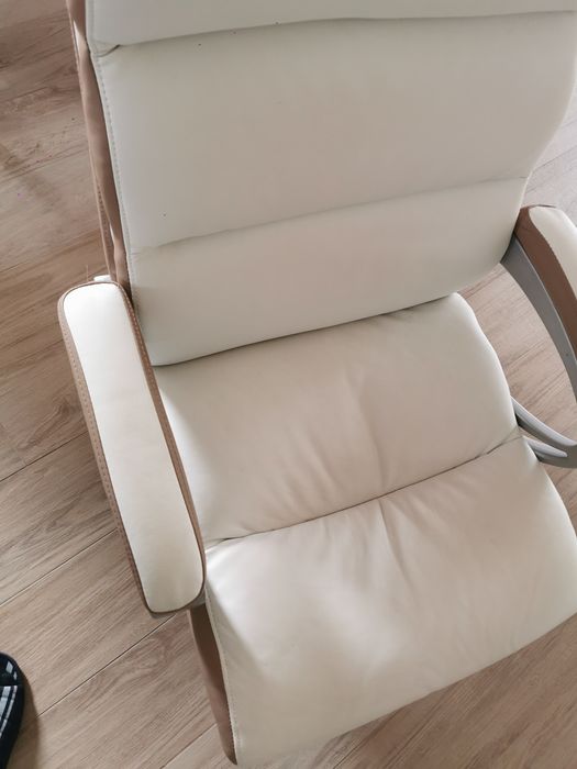 Scaun de birou piele alba