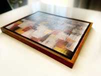 Tablou abstract pictat manual