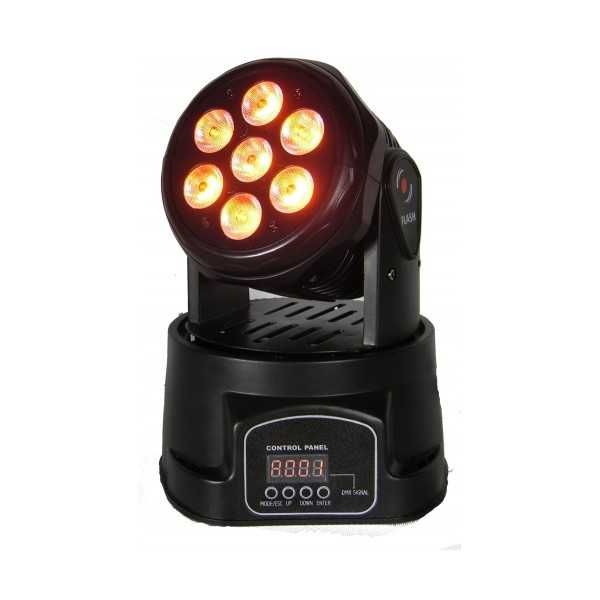 Flash Flash LED MOVING HEAD Wash 7x10W RGBW 4 in 1 DMX