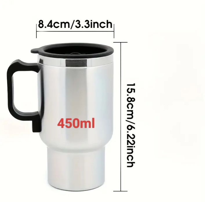 Fierbator Auto 450ml , Cana inox camping auto rulote ceai cafea supa