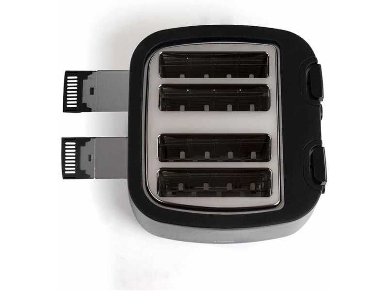 Тостер за 4 Филии Хляб Livoo Feel Good Moments, 1500W, Черен