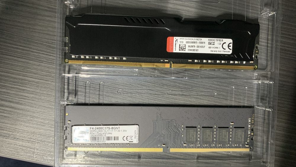 Memorii Ram 2x8GB,DDR4 Kingston HyperX FURY 8GB DDR4, G.SKILL 8GB DDR4