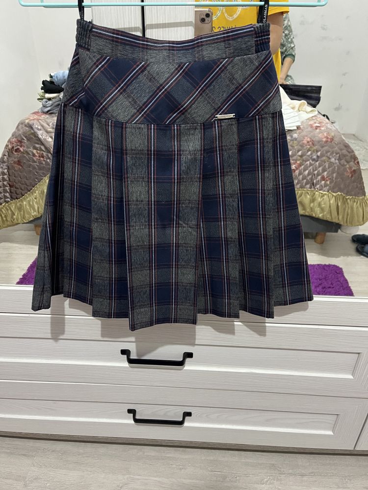 Шотландка юбка.Прямая юбка