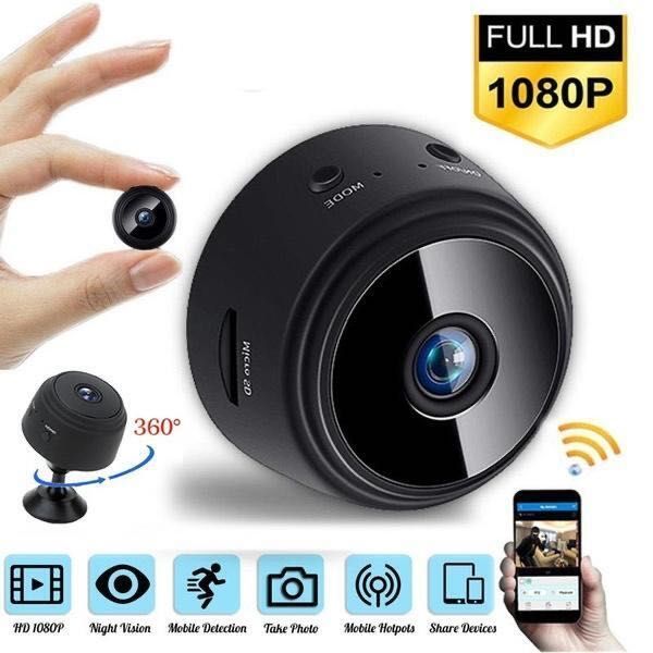 Мини Панорамна Камера PIMPOM, A9, WiFi Camera,IP Бебефон,Черна