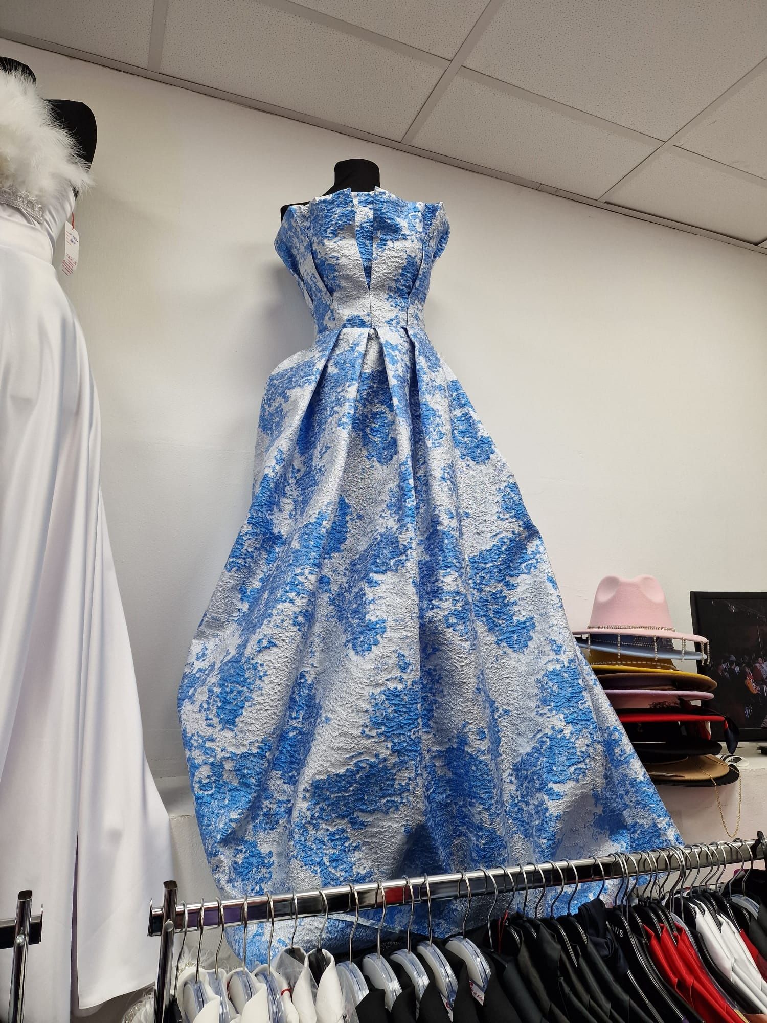 Rochie cu imprimeu albastru