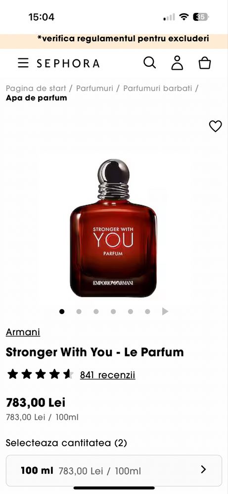 Parfum original pentru bărbați Emporio Armani Stronger with you