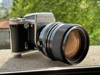 Pentacon Six Medium Format Camera + Zeiss 180mm Sonnar f2.8 red MC