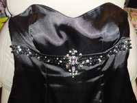 Маркова черна рокля Cotton club, размер 14 с камъни