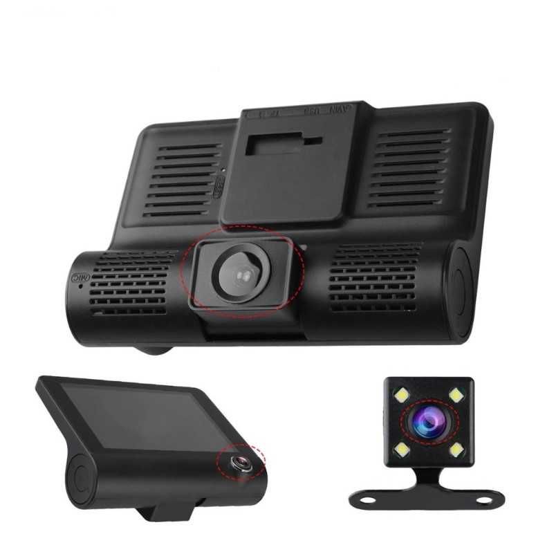 Camera auto tripla Blackbox, Full-HD, 3 camere-FATA/SPATE/INTERIOR