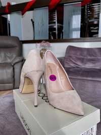 Pantofi Stiletto crem spre roz pudrat