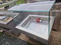 Vitrina calda si rece expunere, bain Marie inox