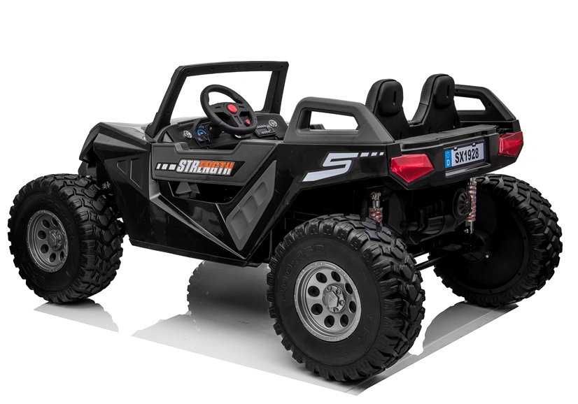 UTV electric pentru copii BJX1928 tractiune 4x4 300W, 24V #Negru