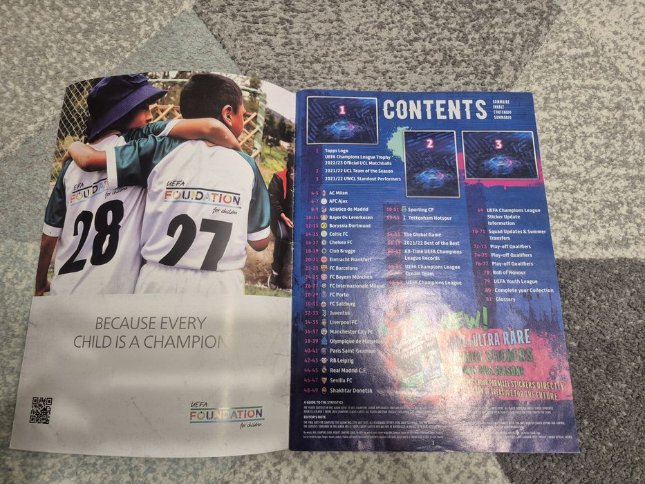 Подарявам албум за стикери Champion League