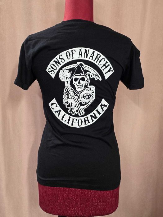 Tricou cu maneca scurta / SONS OF ANARCHY / Unisex sau dama - Negru