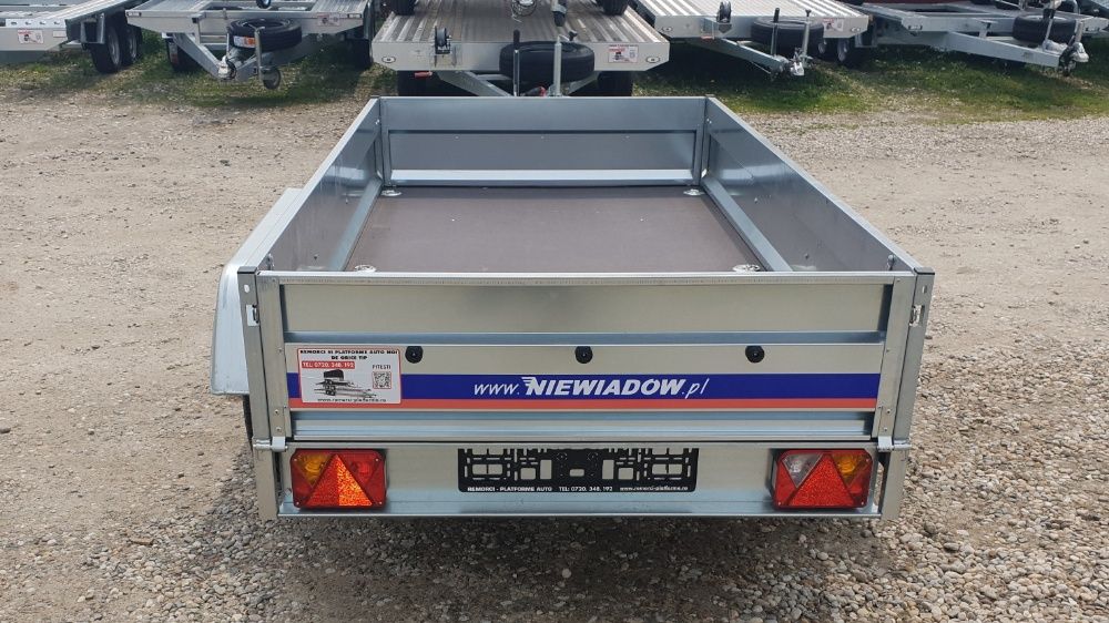 Remorca 750kg, Niewiadow BD-750 (263cm x 132cm), 2 axe, NOUA, OFERTA!