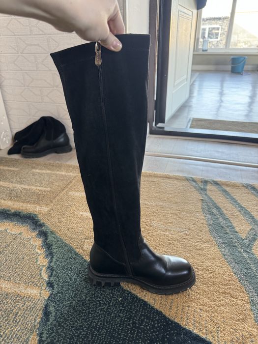 Зимние высокие сапоги, ботфорты